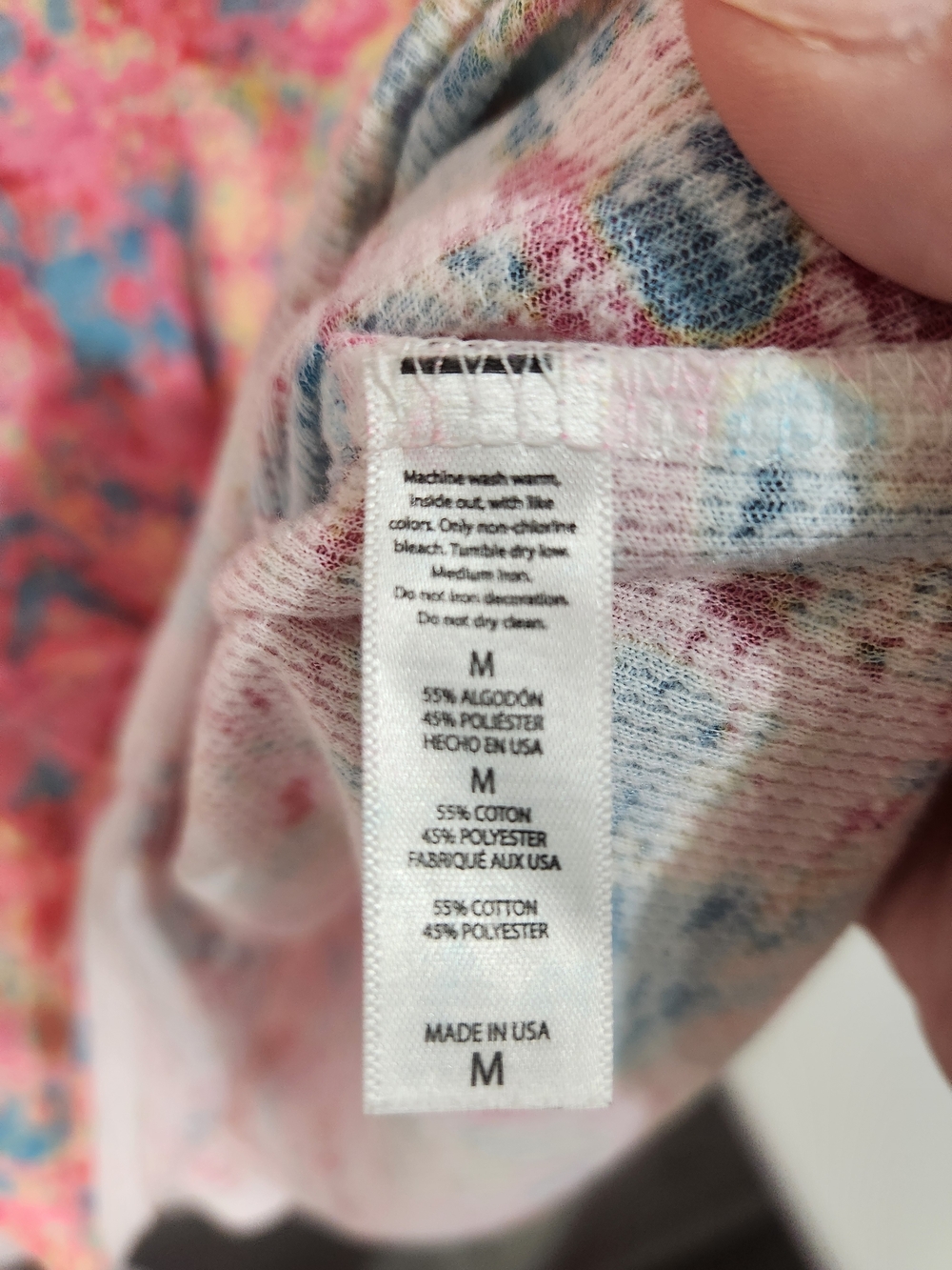 Before+ Again Long-Sleeve Top - Pink Multi, Size Med - Picture 3 of 6
